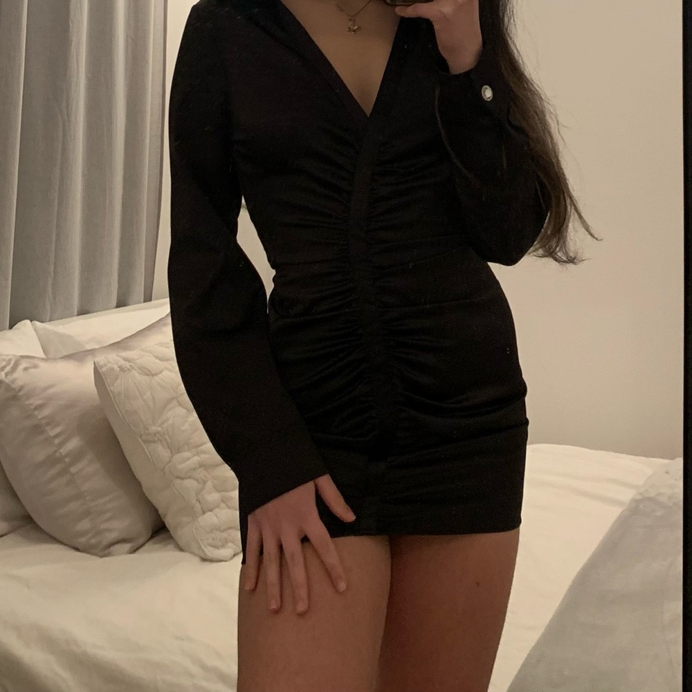 Long sleeve Zara black mini dress